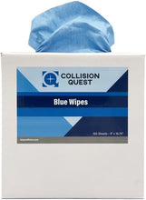 Load image into Gallery viewer, Collision Quest Blue Wipe, Double Re-Crepe Bonded Cellulose, 9&quot; L x 16.75&quot; W (Pack of 150)