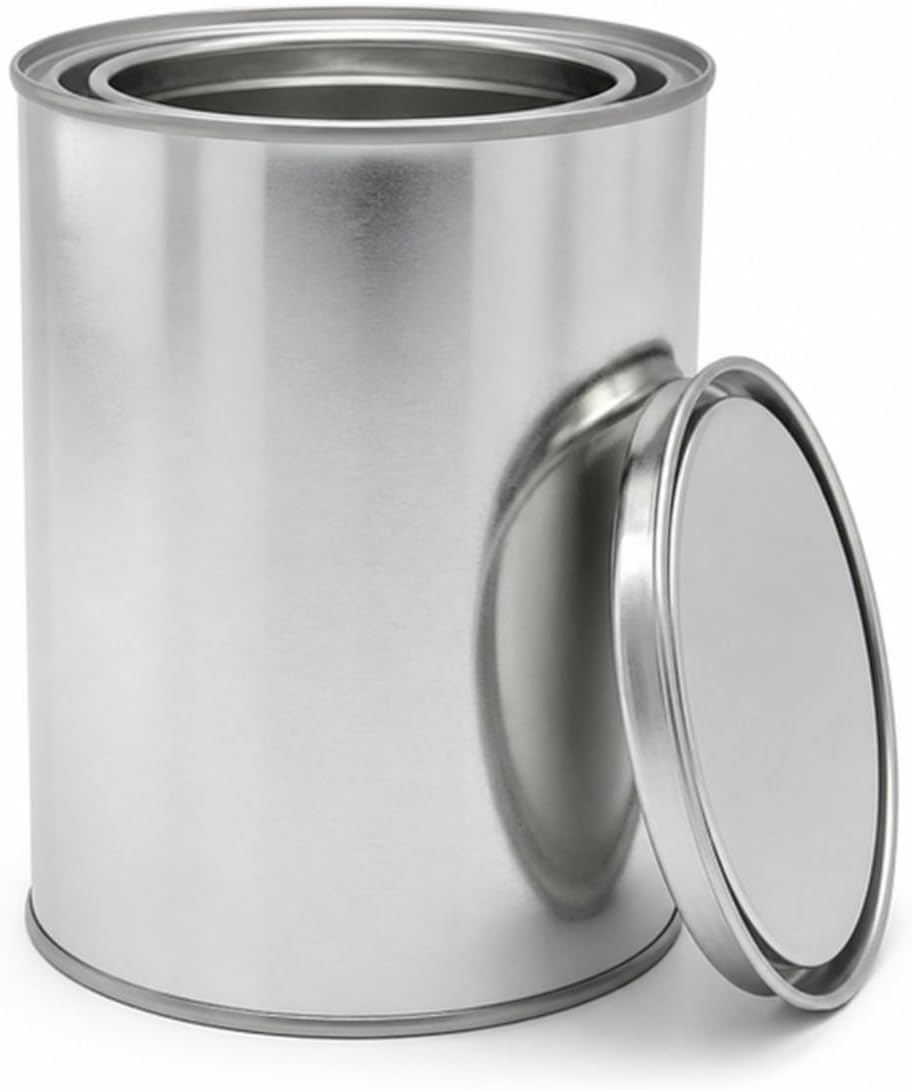 Empty Metal Paint Cans with Lids – Pint, Quart, & Gallon Sizes