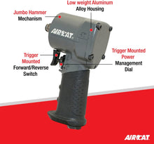 Load image into Gallery viewer, AIRCAT 1077-TH Stubby Impact Wrench 700 ft-lbs - 3/8-Inch