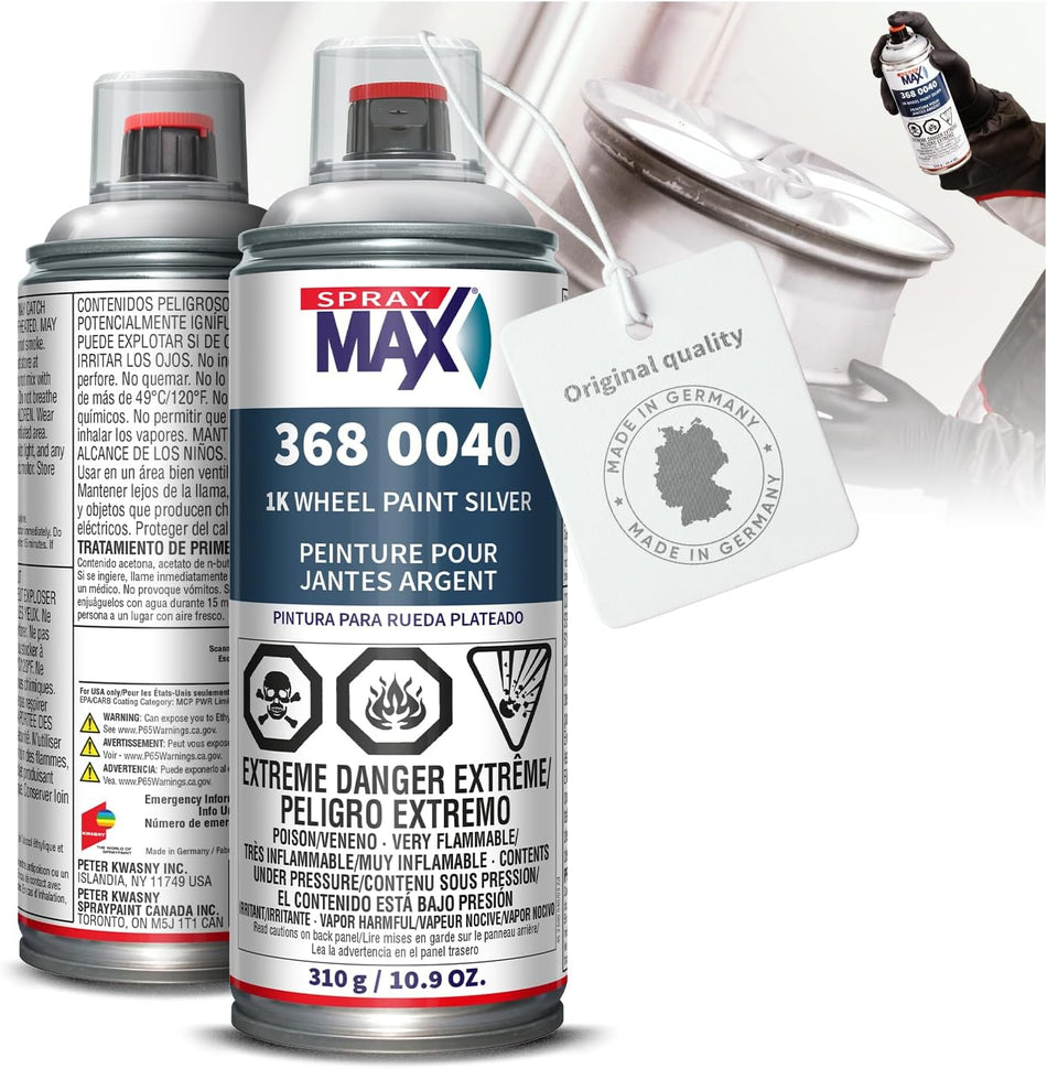 Spraymax 1K Wheel Paint Silver 10.9 oz