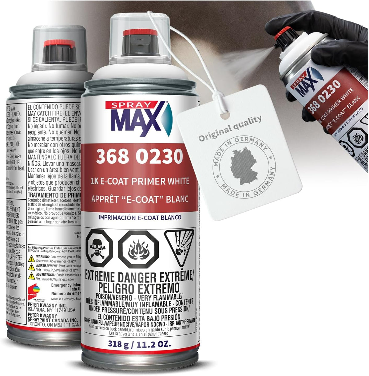 SprayMax 3680235 1K E-Coat Primer Aerosol Spray Can - Product Image