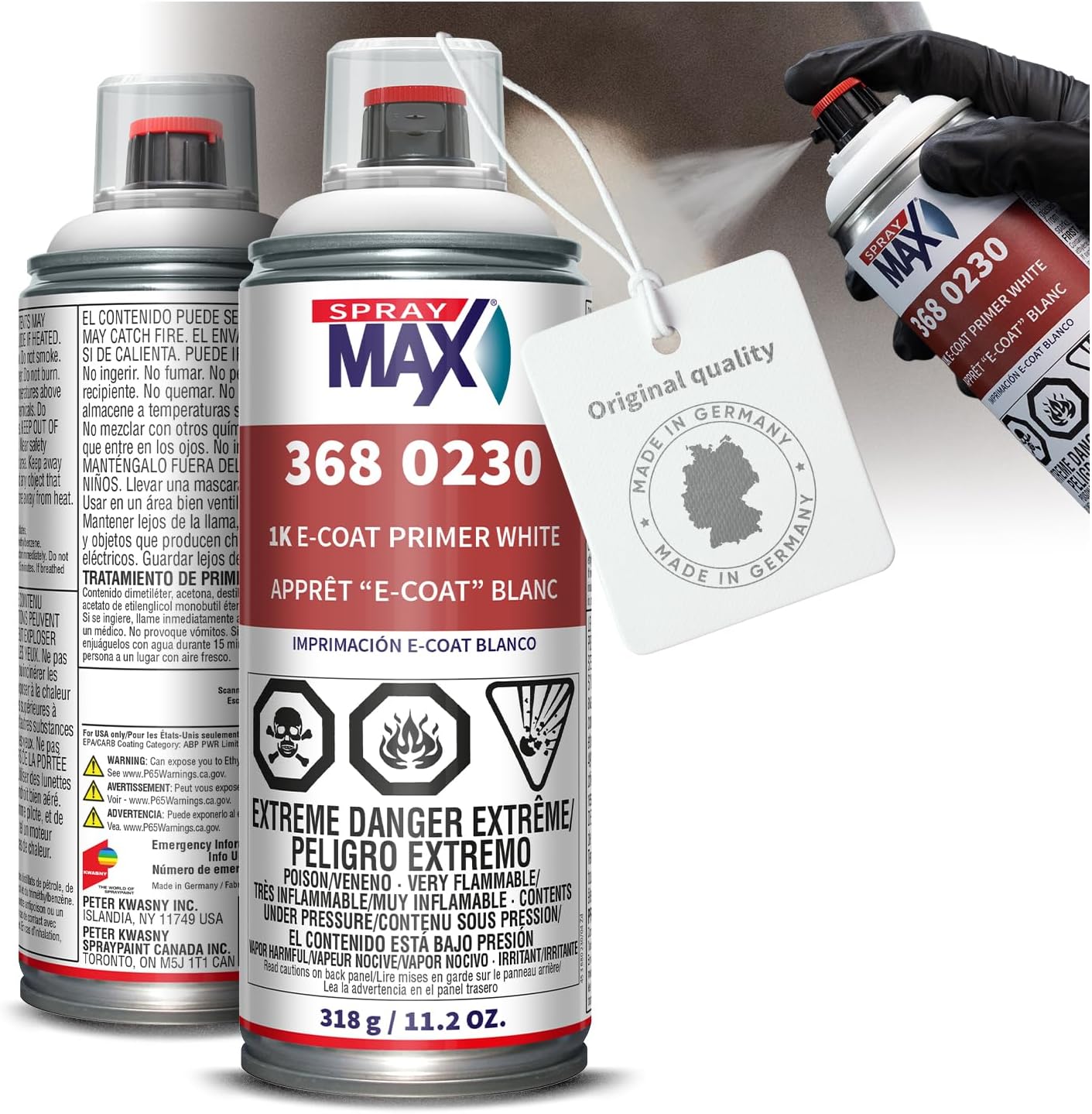 SprayMax 3680235 1K E-Coat Primer Aerosol Spray Can - Product Image