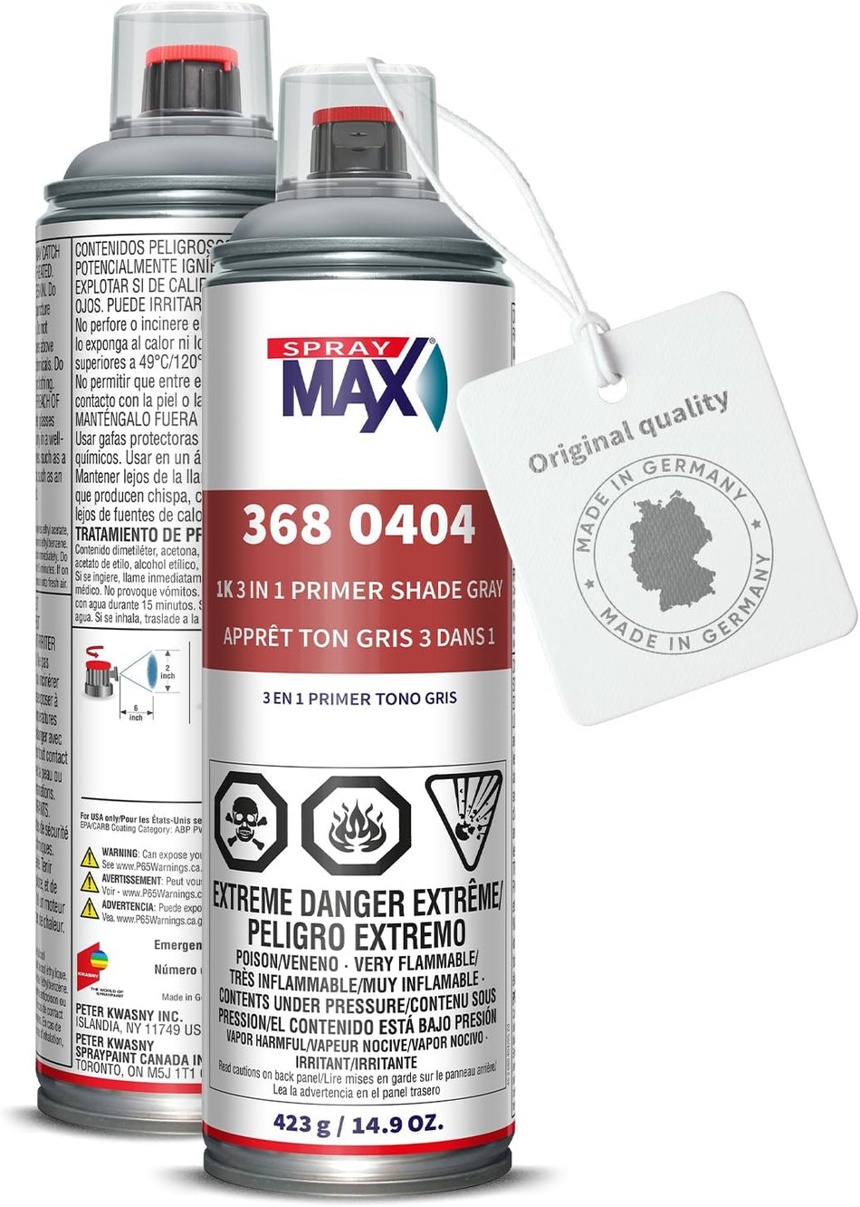 SprayMax 3680404, 3 in 1 Primer Shade Gray