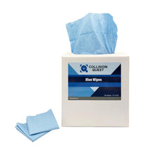 Load image into Gallery viewer, Collision Quest Blue Wipe, Double Re-Crepe Bonded Cellulose, 9&quot; L x 16.75&quot; W (Pack of 150)