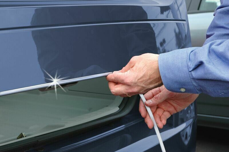 applying Protekto Trim Chrome Door Edge Trim Kit