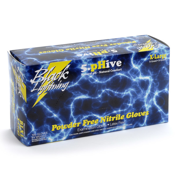 Atlantic Safety Black Lightning Nitrile Gloves - Powder Free