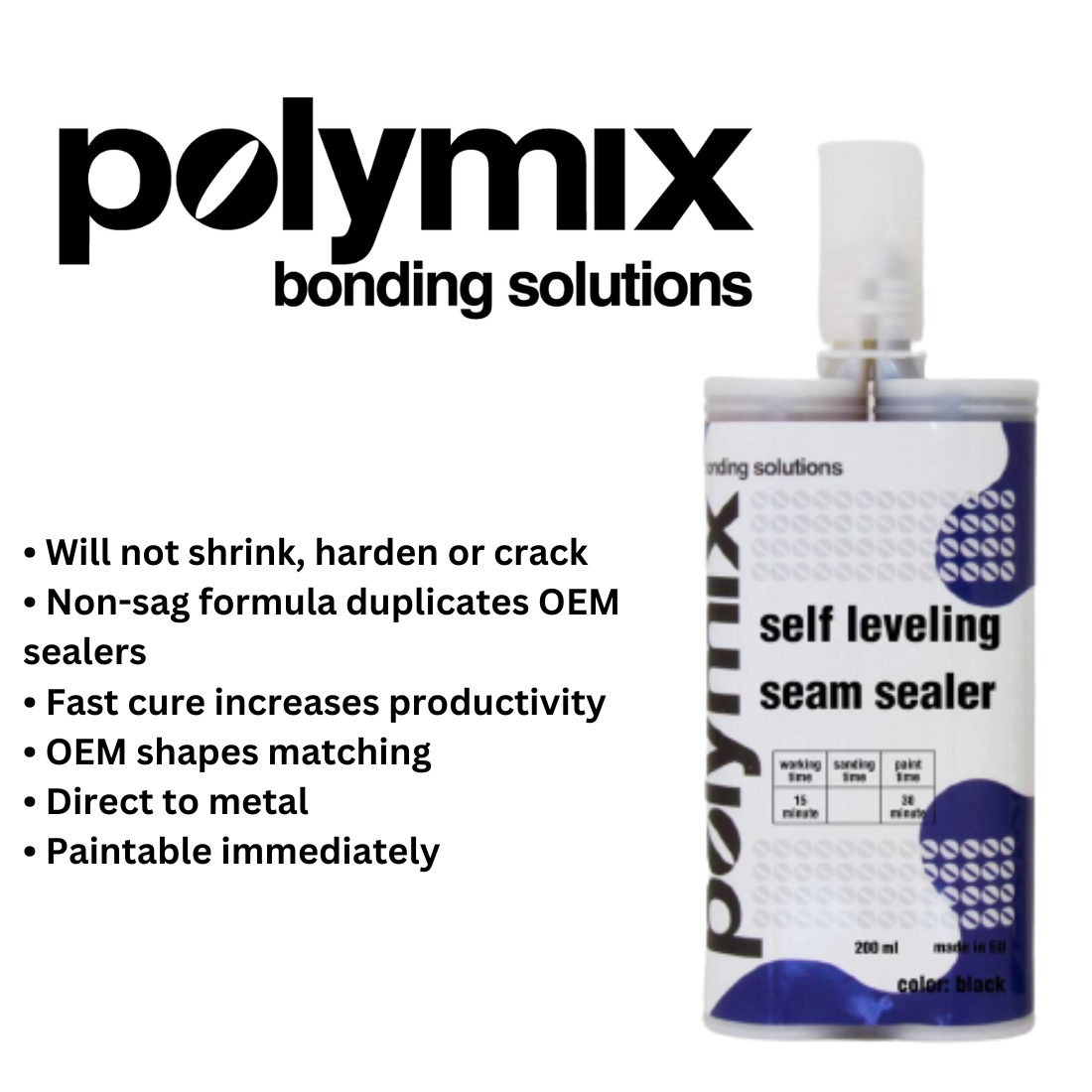 Polymix Self Leveling Seam Sealer (200ml) – Collision Quest Inc.