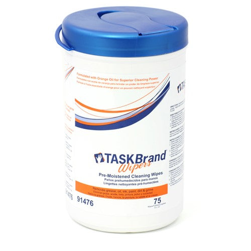 Taskbrand Pre-Moistened Hand Wipes, 75 Count Canister