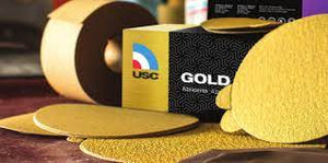 USC® Gold Hook & Loop 6" Flat Sandpaper box